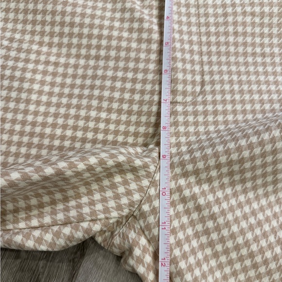 Old Navy Pants Women Size 12 Beige Houndstooth Pixie High Rise Skinny Trousers - Picture 9 of 12